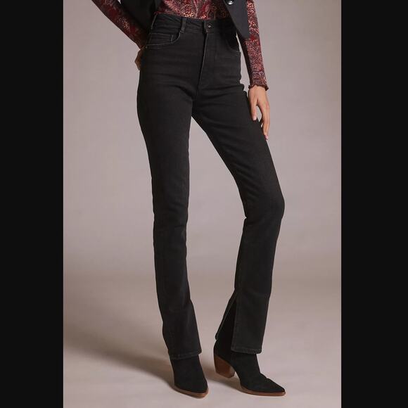 Pilcro The Split Straight Jeans in Black - New, Size 26 Waist - Picture 3 of 7